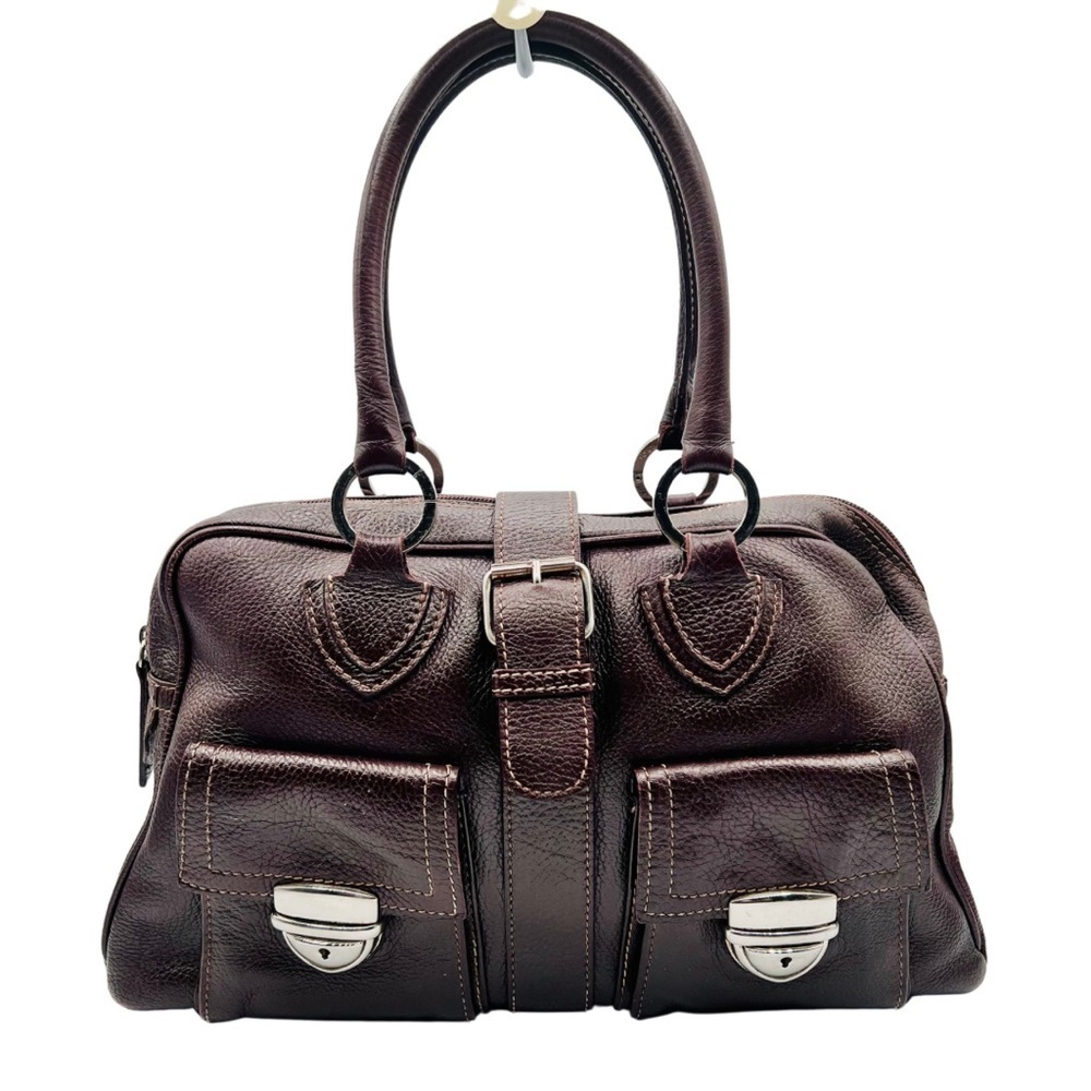 ISANTI BURGUNDY LEATHER BAG SATCHEL SHOULDER BAG GENUINE LEATHER  MADE IN ITALY - Picture 17 of 17